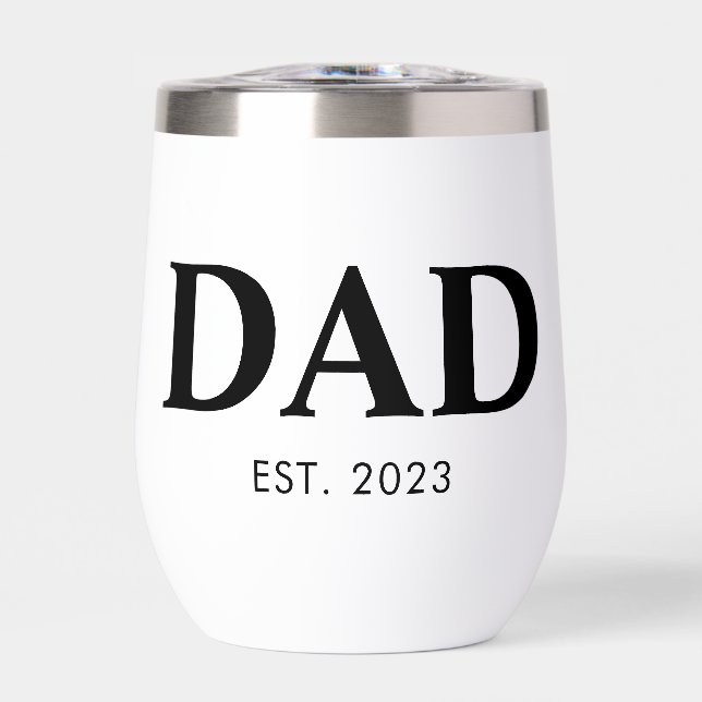 Dad Established Minimal Simple Text Est Year (Frente)