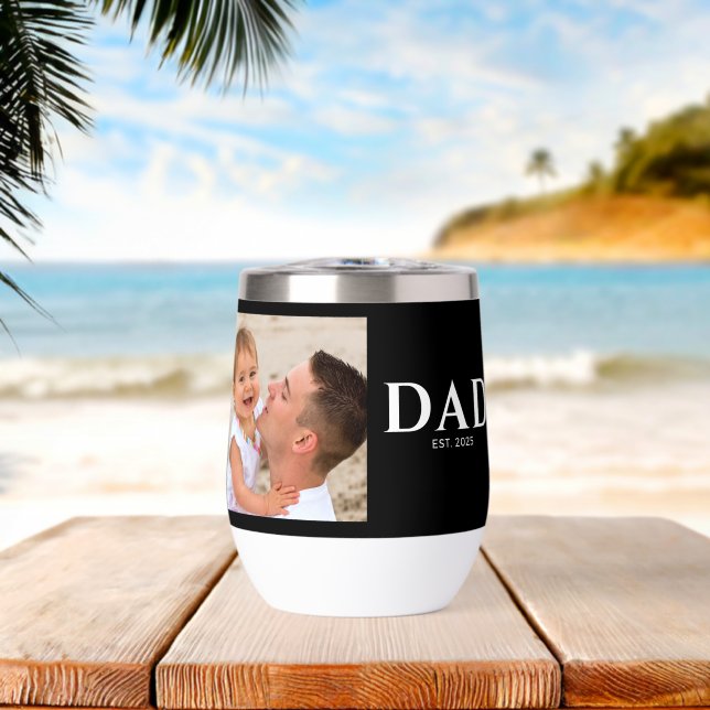 Dad Established Typography Black Photo (Playa (girada))