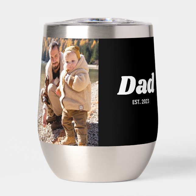 Dad Established White Typography Photo (Frente)