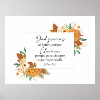 Dad gracias, Salmos 118 Póster