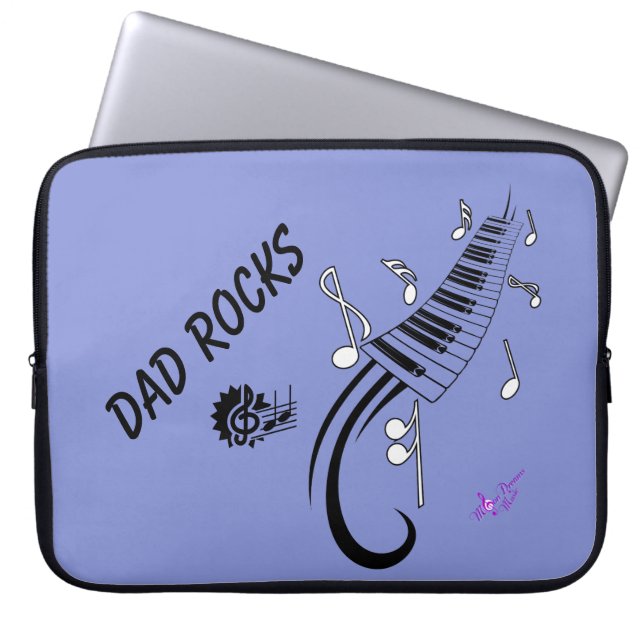 "Dad Rocks" Music & Keys Laptop Funda 15" (Frente)