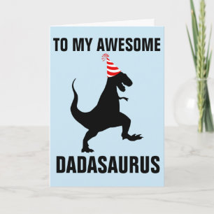 DADASAURUS DINOSAUR TARJETA DE CUMPLEAÑOS