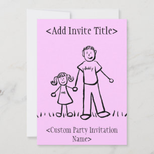 "Daddy and Me" (Papi y yo) Invitación o invitación