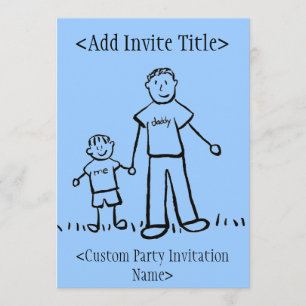 "Daddy and Me" (Papi y yo) Pequeño Invitación o In