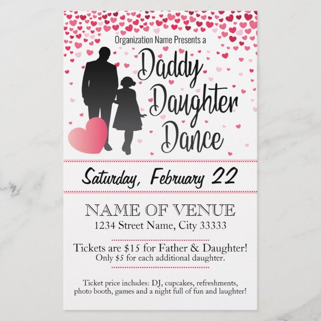 Daddy Daughter Dance Flyer (Frente)