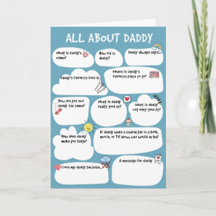 DADDY Tarjeta para el cuestionario del día del pad