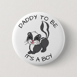 Daddy to be Racoon botón Baby Shower
