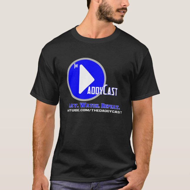 DaddyCast - diseño oscuro de la camiseta (Anverso)