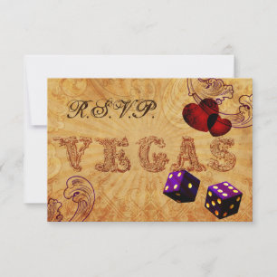 dado púrpura Vintage Vegas rsvp 3,5 x 5