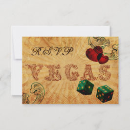 dado verde esmeralda Vintage Vegas rsvp 3,5 x 5