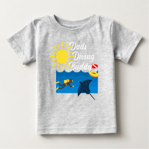 Dads Diving Buddy Design - Baby Fine Jersey T-Shir