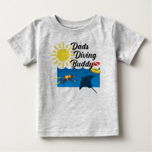 Dads Diving Buddy Design - Baby Fine Jersey T-Shir