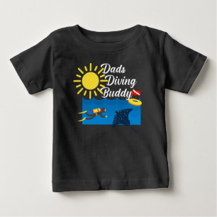 Dads Diving Buddy Design - Baby Fine Jersey T-Shir