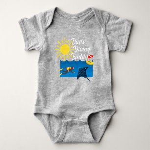 Dads Diving Buddy Design - Baby Jersey Bodysuit