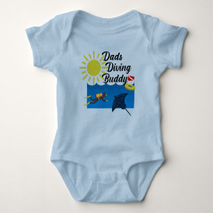Dads Diving Buddy Design - Baby Jersey Bodysuit