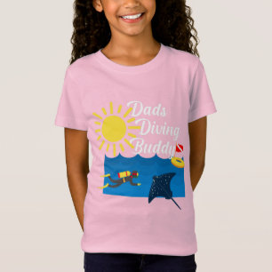 Dads Diving Buddy Design - Chica Fine Jersey T-Sh