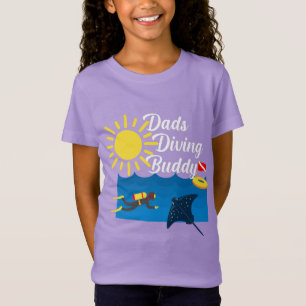 Dads Diving Buddy Design - Chica Fine Jersey T-Sh