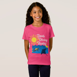 Dads Diving Buddy Design - Chica Fine Jersey T-Sh
