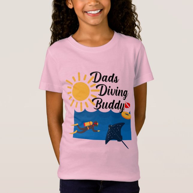 Dads Diving Buddy Design - Chica Fine Jersey T-Sh (Anverso)