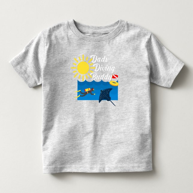 Dads Diving Buddy Design - Toddler Fine Jersey T-S (Anverso)