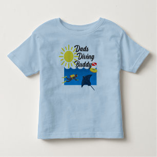 Dads Diving Buddy Design - Toddler Fine Jersey T-S