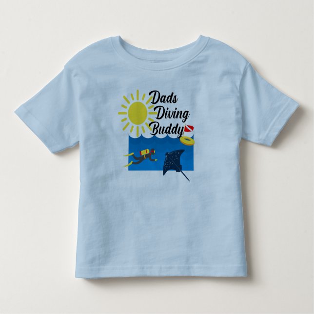 Dads Diving Buddy Design - Toddler Fine Jersey T-S (Anverso)