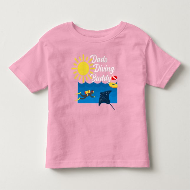 Dads Diving Buddy Design - Toddler Fine Jersey T-S (Anverso)