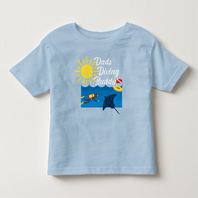 Dads Diving Buddy Design - Toddler Fine Jersey T-S (Anverso)