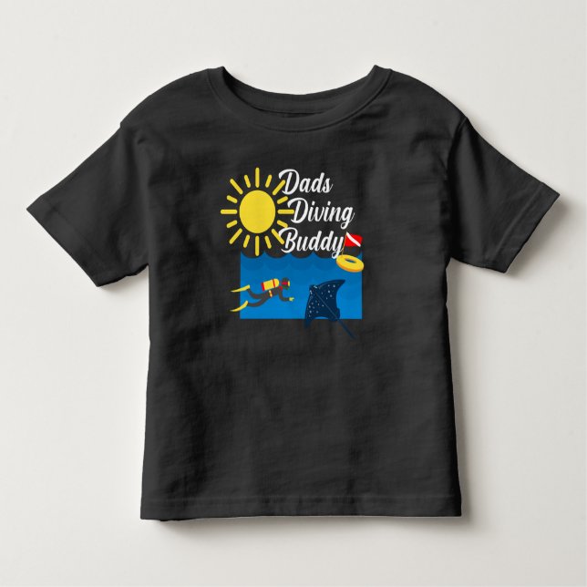 Dads Diving Buddy Design - Toddler Fine Jersey T-S (Anverso)