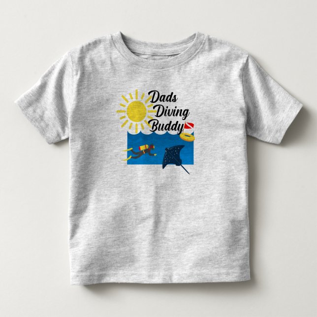 Dads Diving Buddy Design - Toddler Fine Jersey T-S (Anverso)