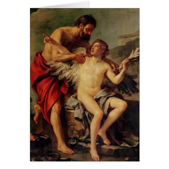 Daedalus que ata las alas de Ícaro, c.1754 (Frente)