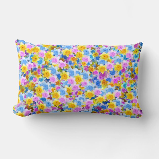 Dafamoscas de primavera florecientes, almohada lum (Anverso)