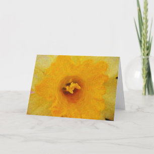 Daffodil Cerrar tarjeta de arte impresionista