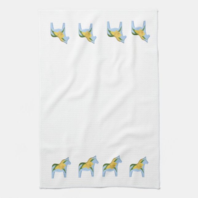 Daffodil Dala Horse MoJo Kitchen toalla (Vertical)
