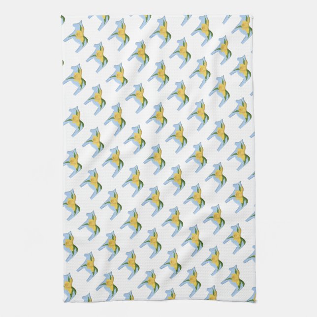 Daffodil Dala Horse MoJo Kitchen toalla (Vertical)
