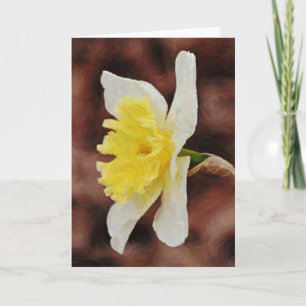 Daffodil Impresionista Gouache Tarjeta de Nota Art