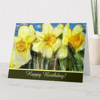 Daffodils Personalizado Tarjeta de felicitación de