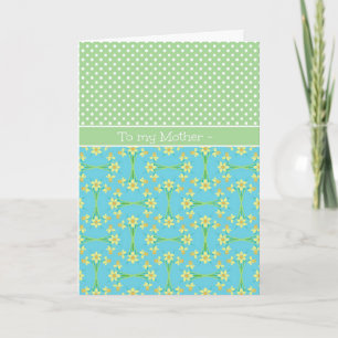 Daffodils, Polkas, tarjeta de cumpleaños de marzo