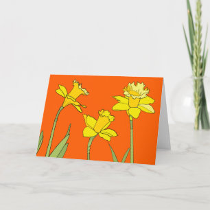 Daffodils sobre naranja