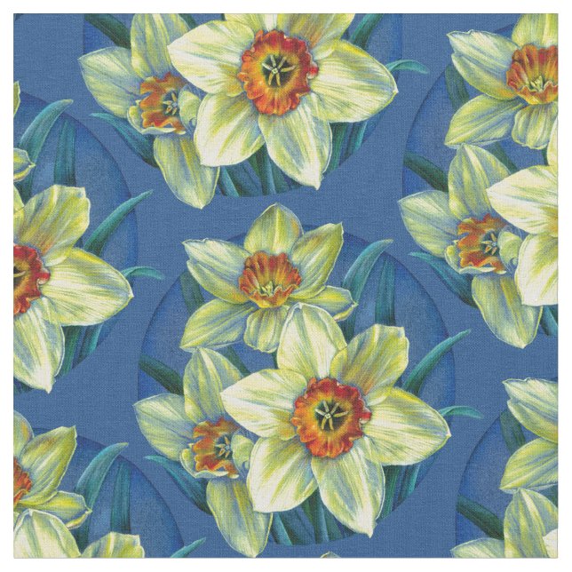 Daffodils tela acuarela del arte botánico de prima (De cerca)