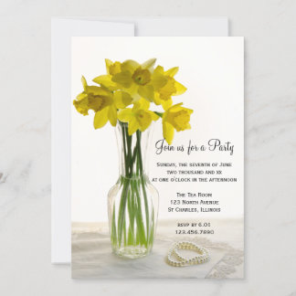 Daffodils y Pearls Invitación a la fiesta general