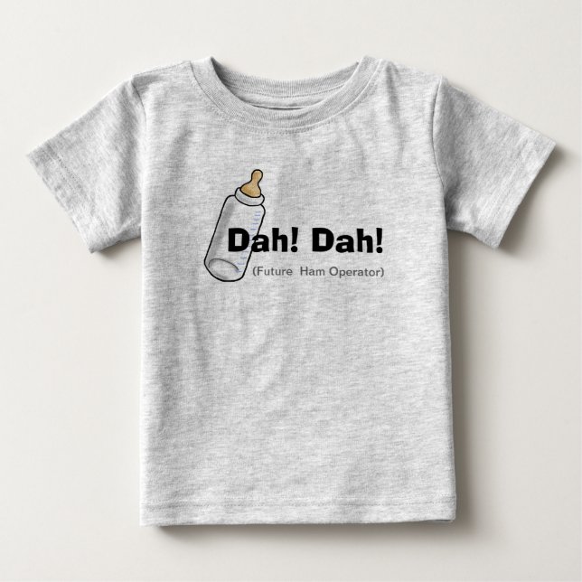 ¡Dah! ¡Dah! Camisa del bebé del equipo de (Anverso)