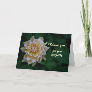 Dahlia amarilla Gracias por sus tarjetas de apoyo