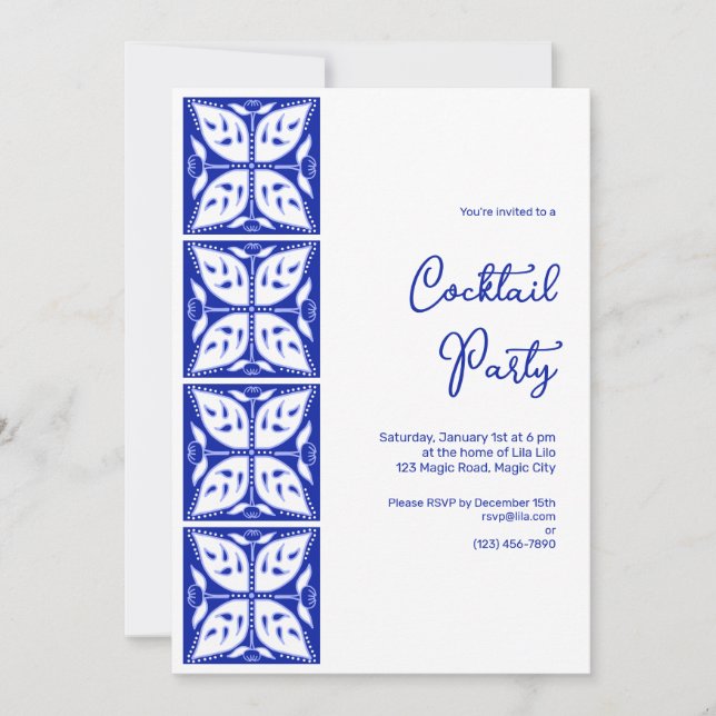 Dahlia Buds Invitación personalizada al partido (Anverso)