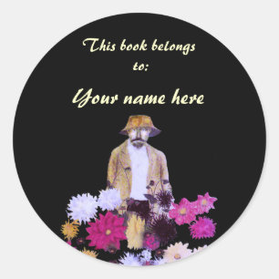 Dahlia Gardener Pegatina de Bookplate