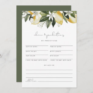 DAHLIA Tarjeta de consejos y predicciones para beb