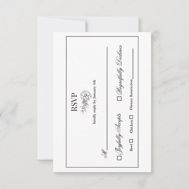 Dahlia Wreath RSVP Card (Anverso)