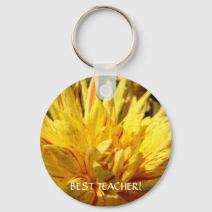 ¡Dahlia Yellow Keychain BEST MAESTRO! Llavero