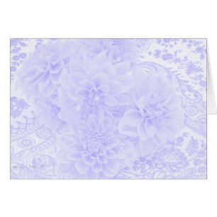 Dahlias Con Tarjeta Azul