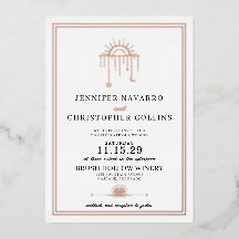 Dainty Celestial con detalles Invitación a la boda